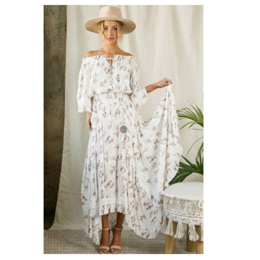 Bae Vely Floral Two Piece Flowey Dress